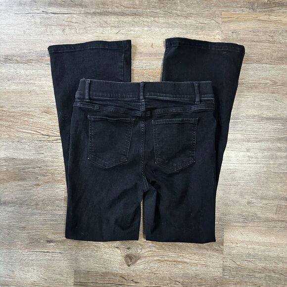 Spanx Pull-on Stretch SpanxShape EveryWear Flare Jeans Medium Petite Black Mid - Picture 1 of 5